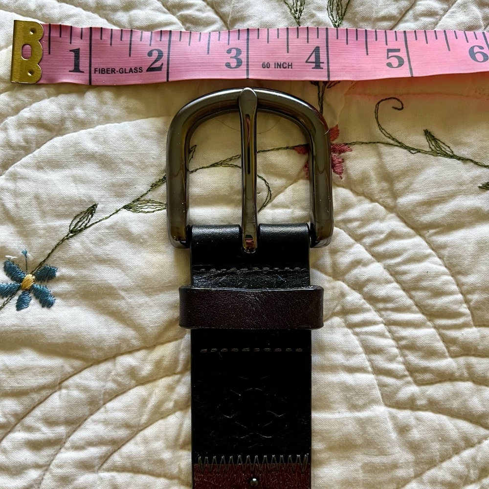 20% OFF BUNDLES! Fossil Leather Belt w/Metal. Bronze/Brown/Black. Women’s M - Picture 8 of 11